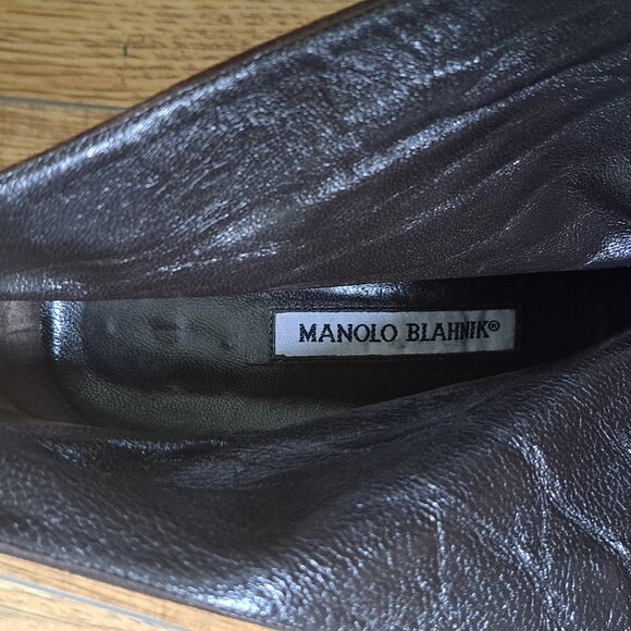 Manolo Blahnik Dark Brown Suede Ankle Boots - EU 37.5 - Picture 3 of 5